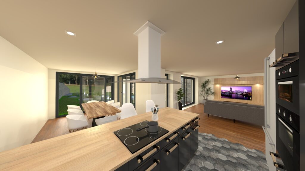 VUE CUISINE SALON SEJOUR